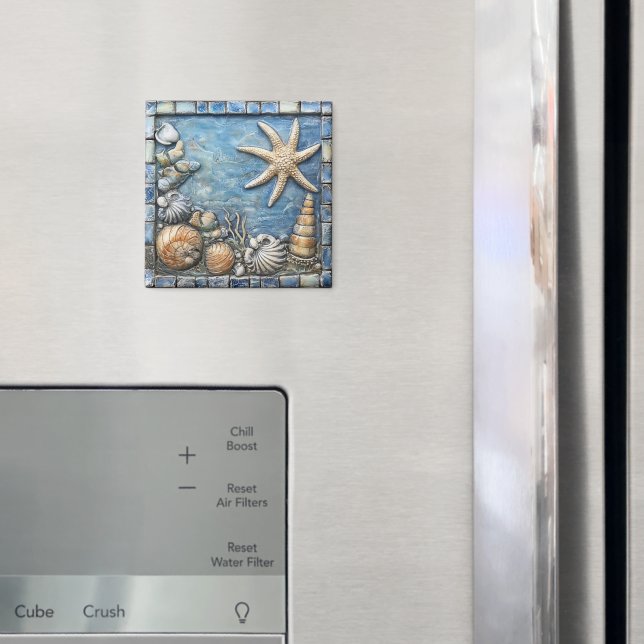 Imã Padrão do Azulejo da Vida Marinha (In Situ (Fridge))