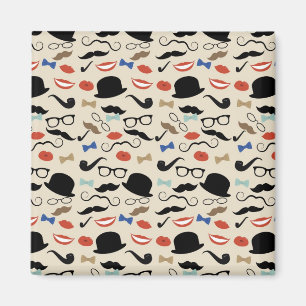 Imã Padrão do bigode da barra de mão preta retrô