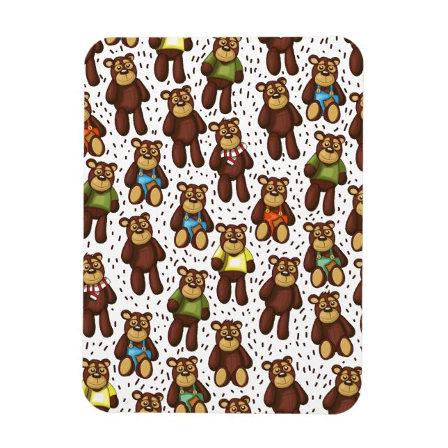 Ímã Padrão do Urso de Teddy (Vertical)