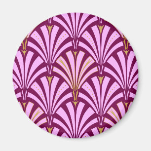 Imã Padrão do ventilador Art Deco - orquídea e roxo