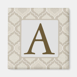 Imã Padrão Elegante de Trellis marroquina em tons neut