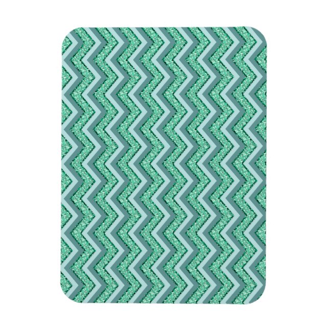 Ímã Padrão Emerald Chevron Facultado (Vertical)