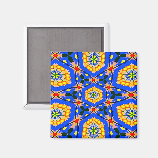 Imã Padrão estético floral (Front/Back)