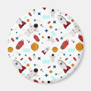 Imã Padrão externo e astronauta do garoto