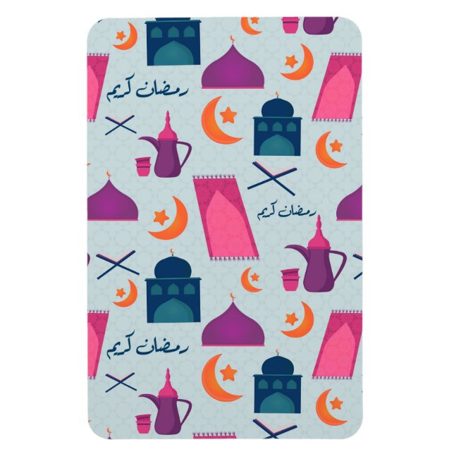 Ímã Padrão Feliz Ramadão (Vertical)