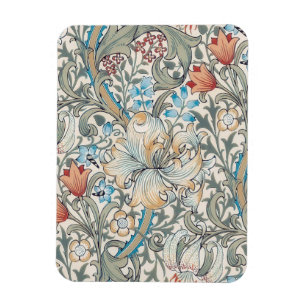 Ímã Padrão Floral Arte Nova de Lírio de William Morris
