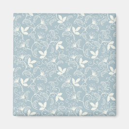 Imã Padrão Floral Botânico Vitoriano Escuro e Sombrio