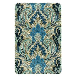 Ímã Padrão Floral de Aqua Paisley Fine Vintage