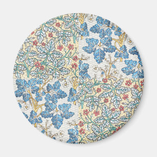 Imã Padrão Floral de Gerânio Selvagem Art Nouveau Anti