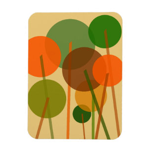 Ímã Padrão Floral Geométrico abstrato Moderno