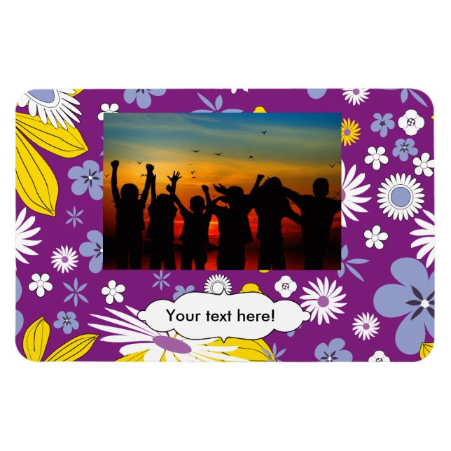 Ímã Padrão Floral Invisível (Horizontal)