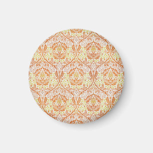 Imã Padrão Floral Laranja Elegante