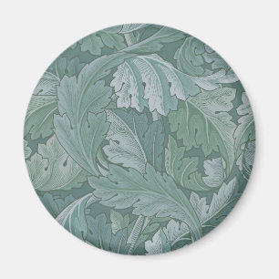 Imã Padrão Folha de Acanto Azul Teal de William Morris