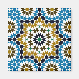 Imã Padrão Geométrico Boho Tradicional Mosaico Marroqu