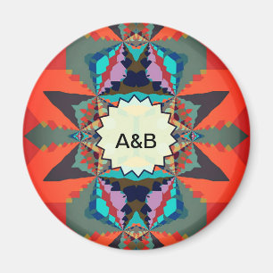 Imã Padrão Geométrico Colorido do Sudoeste