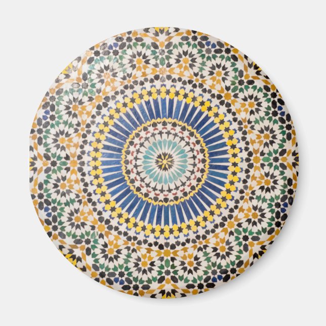 Imã Padrão geométrico de azulejos, Marrocos (Frente)