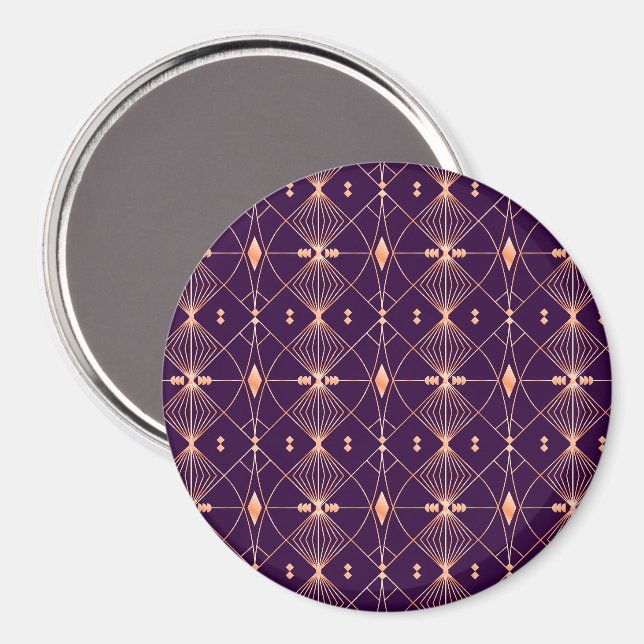 Imã Padrão geométrico de formas de diamante que se cru (Front/Back)