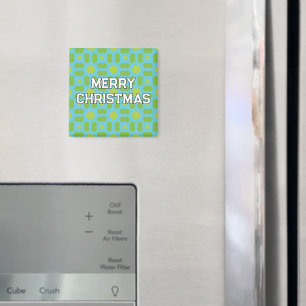 Imã Padrão Geométrico de Natal - Personalizado 