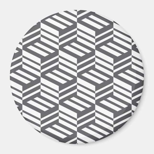 Imã Padrão geométrico moderno, urbano, dinâmico e negr (Frente)