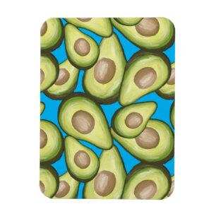 Ímã Padrão Gourmet Fresco Vegan Avocado