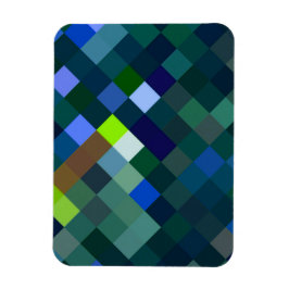 Ímã Padrão ixelado - Azul