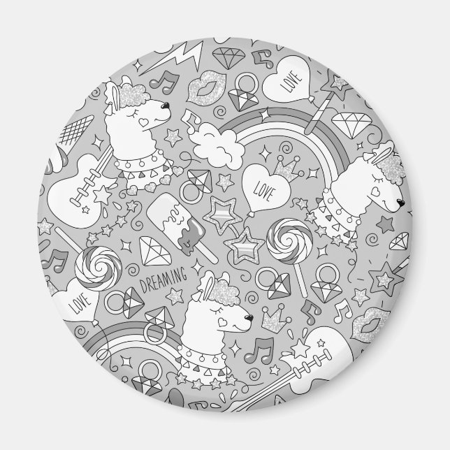 Imã padrão lama 4 (Frente)