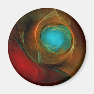 Imã Padrão Legal de Abstrato de Arte Fina Azul Moderna