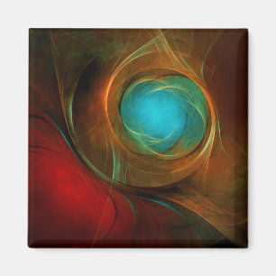 Imã Padrão Legal de Abstrato de Arte Fina Azul Moderna