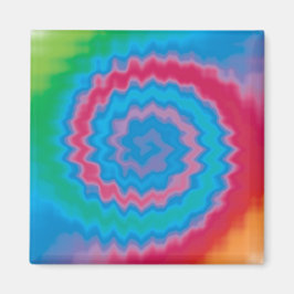 Imã Padrão legal de espiral retro funky com ranhura ti