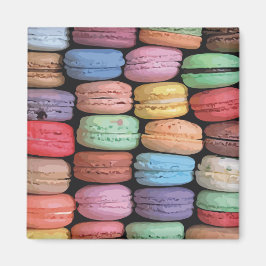 Imã Padrão Macaron Francês Colorido