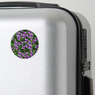 Imã Padrão Mosaico Violeta Violeta de Madeira de Flor