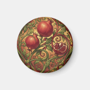 Imã Padrão Ornamental de Romã Art Nouveau