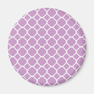 Imã Padrão Quatrefoil Lavanda Roxo Empoeirado