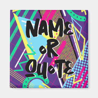 Imã Padrão retroativo dos anos 90, Azul Amarelo roxo G