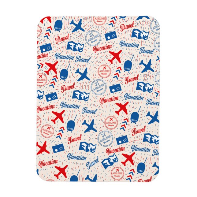 Ímã Padrão retroviagem. (Vertical)