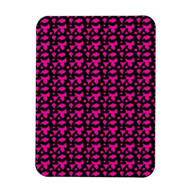 Ímã Padrão Rosa Abstrato (Vertical)