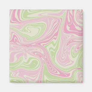 Imã Padrão Rosa Verde Suave Líquido