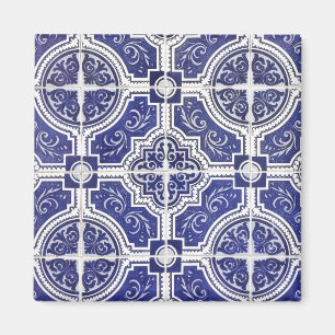 Imã Padrão Rustic Vintage - Azulejos Portugueses - Az