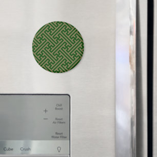 Imã Padrão Sayagata, japonês, verde e Dourado