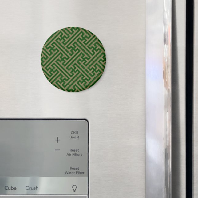 Imã Padrão Sayagata, japonês, verde e Dourado (In Situ (Fridge))