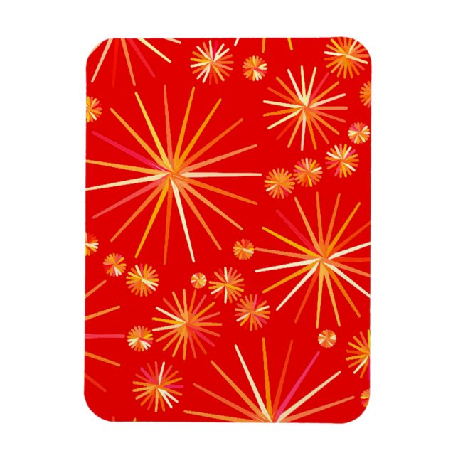 Ímã Padrão Sputnik do meio século, Vermelho Profundo (Vertical)