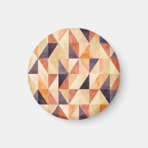 Imã Padrão Terreno da Aquarela Mosaica Triangular