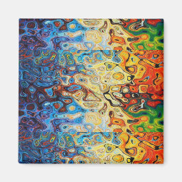 Imã padrão texturizado abstrato