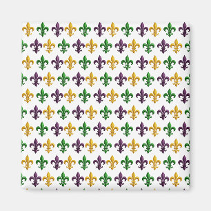 Imã Padrão tradicional de Fleur de Lis colorido de Mar