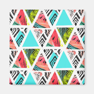 Imã Padrão tropical Abstrato Colorido