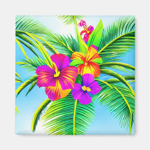 Imã Padrão tropical havaiano sem carne