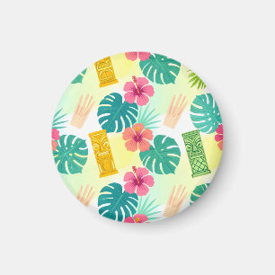 Imã Padrão Tropical Tiki Havaiano para Casamento de Fe