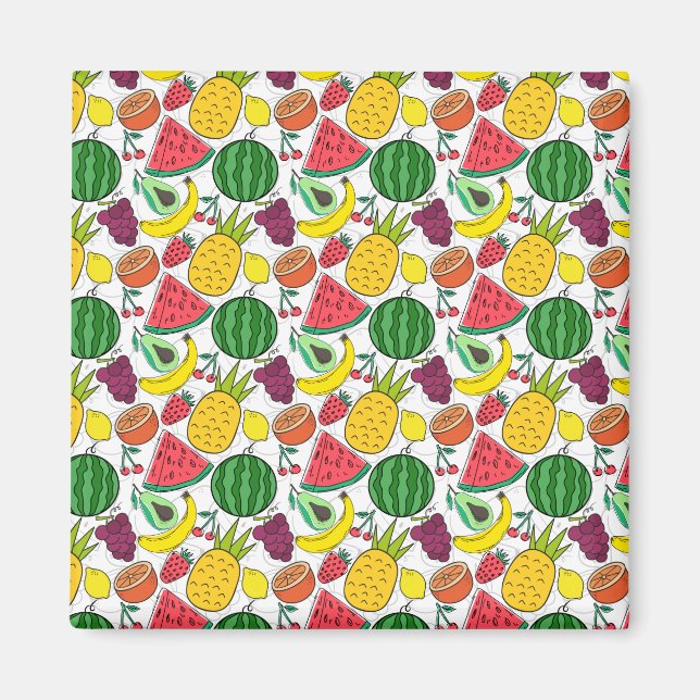 Imã padrão uniforme de fruta | Padrão da superfície da (Frente)