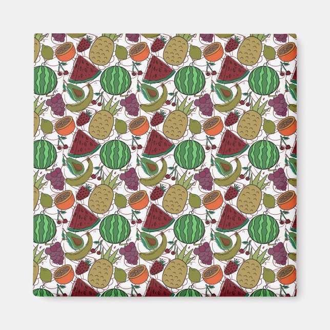 Imã padrão uniforme de fruta | Padrão da superfície da (Frente)