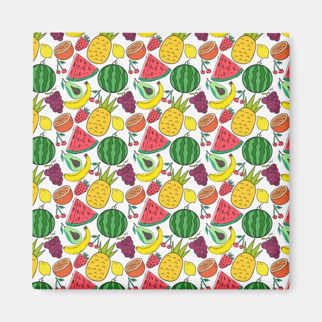 Imã padrão uniforme de fruta | padrão da superfície da (Frente)